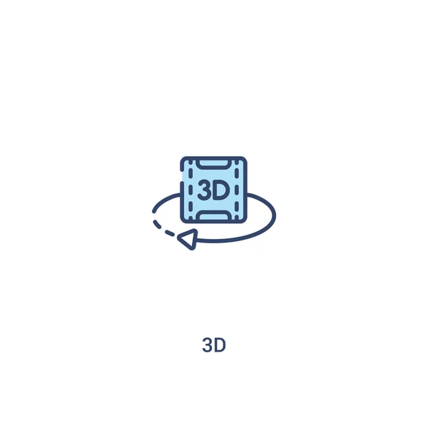 3D-Konzept 2 farbiges Symbol. einfache Linienelemente-Illustration. aus — Stockvektor