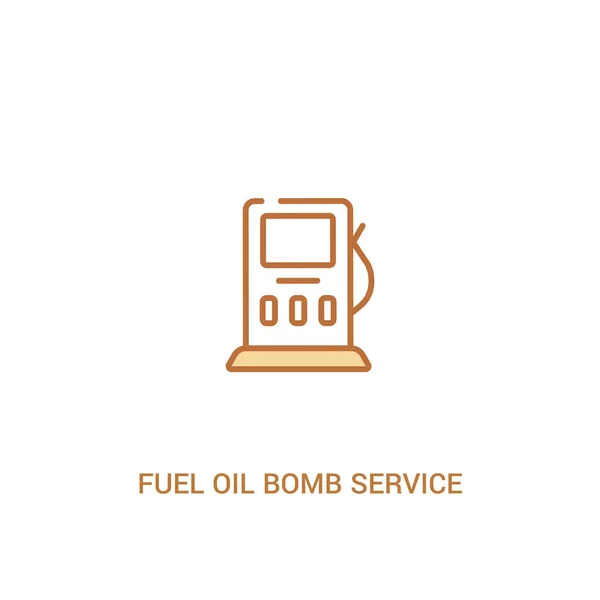Fuel oil bomba concepto de servicio 2 icono de color. línea simple elemen — Vector de stock
