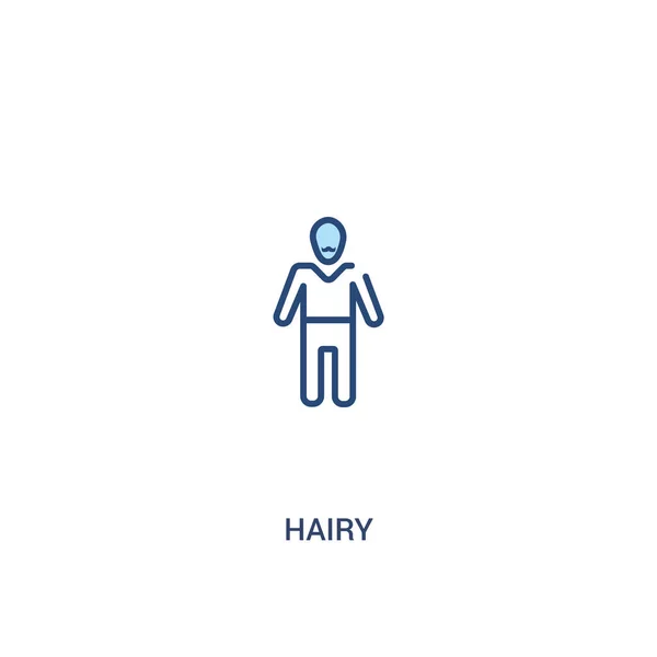 Hairy concept 2 colored icon. simple line element illustration. — Stock Vector