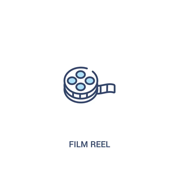 Film reel concept 2 gekleurd icoon. eenvoudig lijn element illustrati — Stockvector
