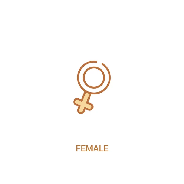 Concepto femenino 2 icono de color. ilustración simple elemento de línea . — Vector de stock