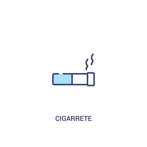 Zigarren-Konzept 2 farbiges Symbol. einfaches Linienelement illustriert — Stockvektor