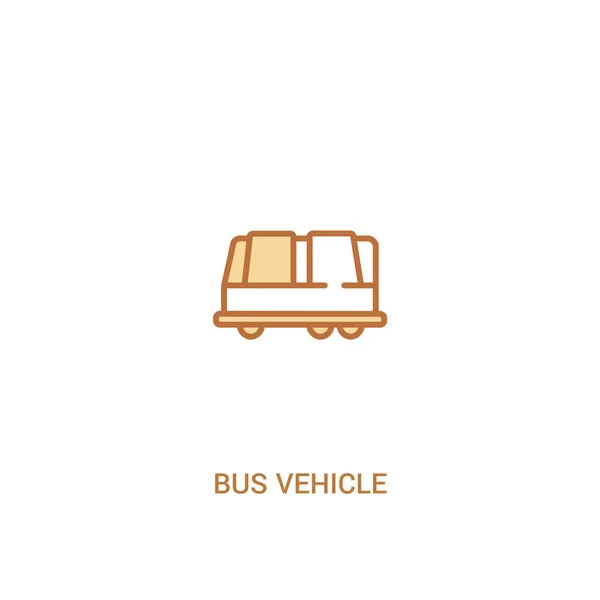 Bus vehicle concept 2 colored icon. simple line element illustra — Stock Vector