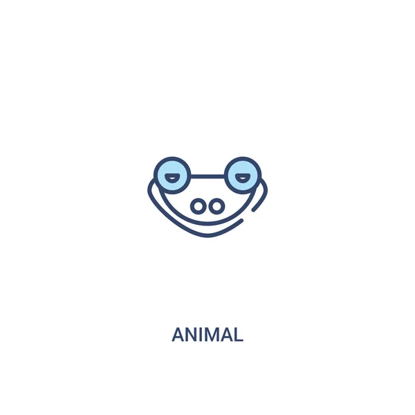 Állati koncepció 2 színes ikon. egyszerű vonalelem-illusztráció. — Stock Vector