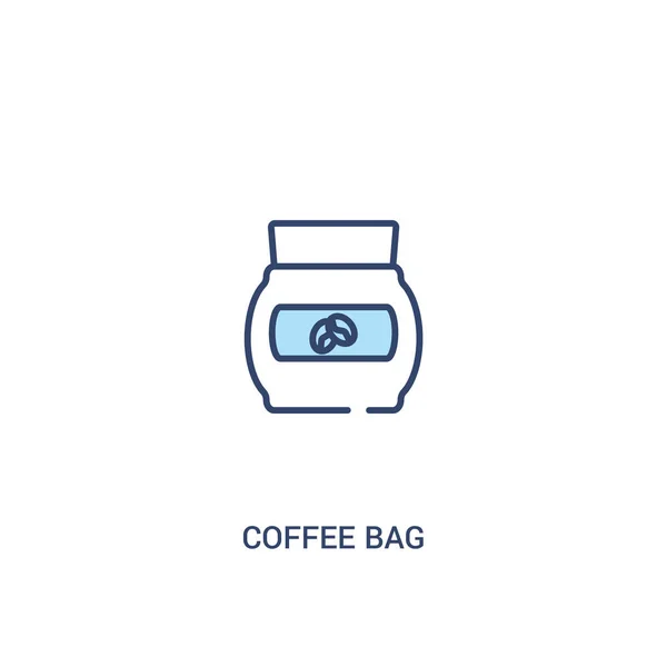 Borsa da caffè concept 2 icona colorata. elemento di linea semplice illustrat — Vettoriale Stock