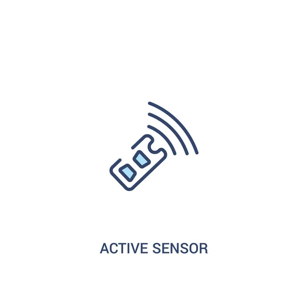 Actieve sensor concept 2 gekleurd icoon. eenvoudig lijn element illust — Stockvector