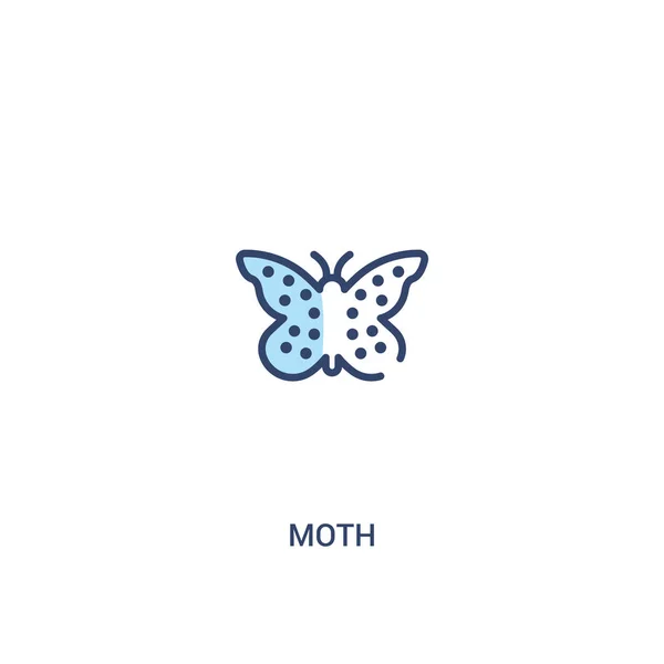 Moth concept 2 colored icon. simple line element illustration. o — Stock Vector