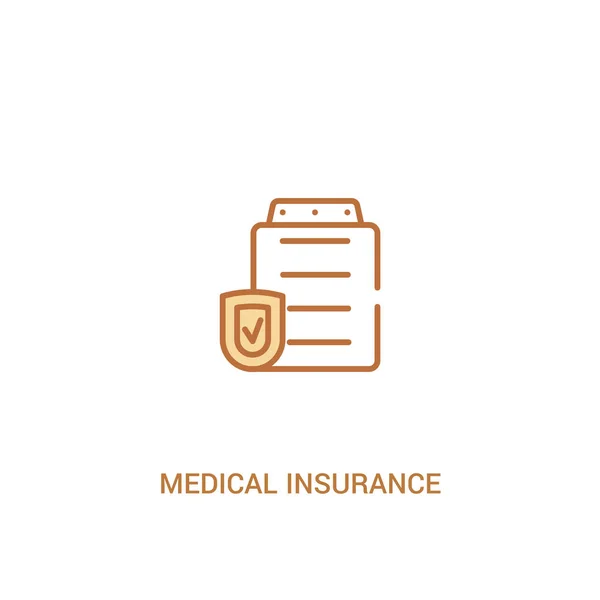 Medische verzekering concept 2 gekleurd pictogram. eenvoudig lijn element Il — Stockvector