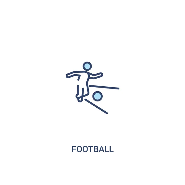 Fußballkonzept 2 farbiges Symbol. einfaches Linienelement illustratio — Stockvektor