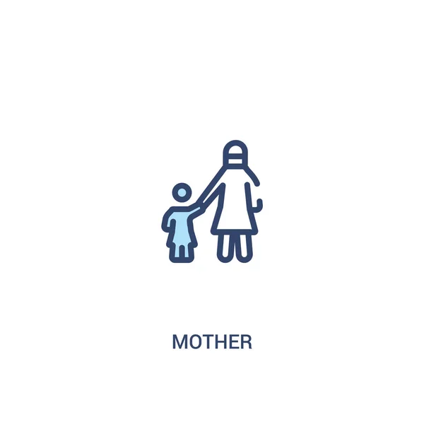 Moeder concept 2 gekleurd icoon. eenvoudige illustratie van het lijn element. — Stockvector