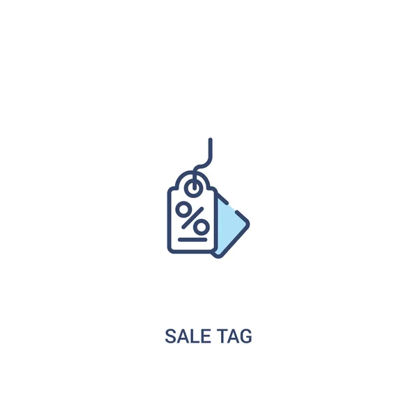 Sprzedaż koncepcja tag 2 kolorowa ikona. prosty element linii ilustratio — Wektor stockowy