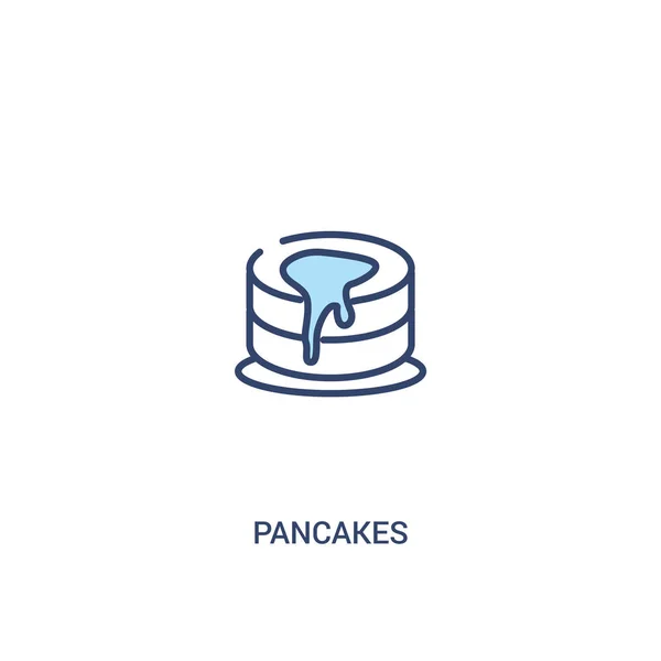 Pancakes concept 2 icône de couleur. illustration d'élément de ligne simple — Image vectorielle