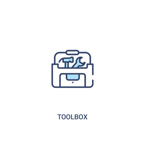 Toolbox concept 2 colored icon. simple line element illustration — Stock Vector