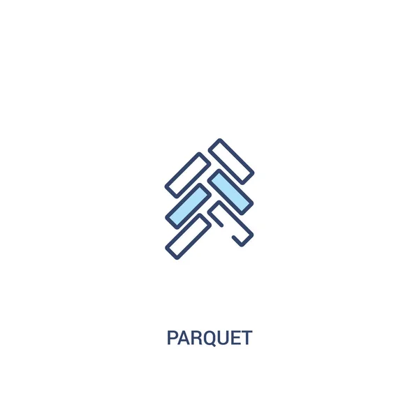 Parquet concept 2 colored icon. simple line element illustration — Stock Vector