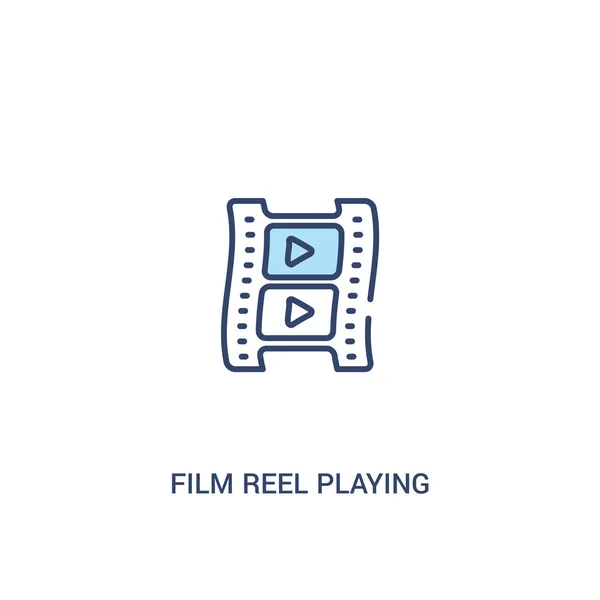 Film reel spelen concept 2 gekleurd pictogram. eenvoudig lijn element Il — Stockvector