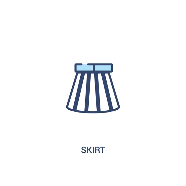 Concepto de falda 2 icono de color. ilustración simple elemento de línea . — Vector de stock