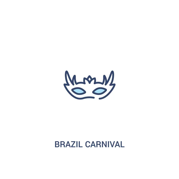 Brasil conceito de máscara de carnaval 2 ícone colorido. elemento de linha simples — Vetor de Stock