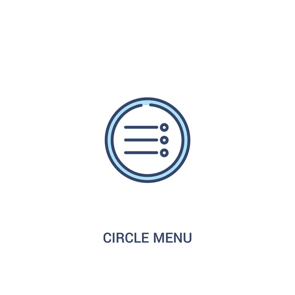 Концепция меню круга 2 цветной значок. простая иллюстрация элемента строки — стоковый вектор