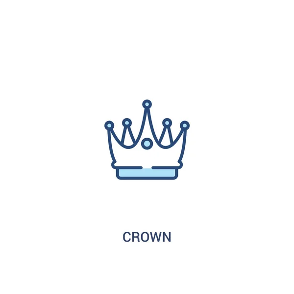 Crown concept 2 gekleurd pictogram. eenvoudige illustratie van het lijn element. — Stockvector
