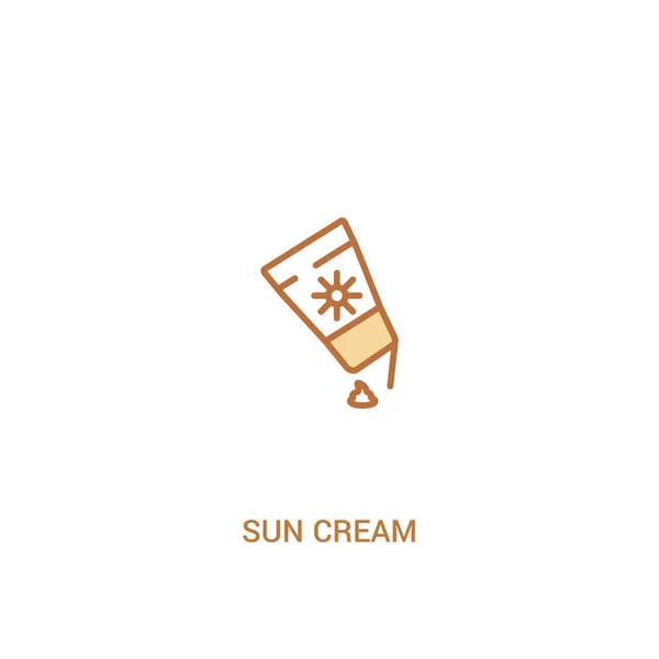 Sun Cream concept 2 gekleurd icoon. eenvoudig lijn element illustrati — Stockvector