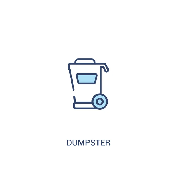 Conceito dumpster 2 ícone colorido. linha simples elemento ilustratio —  Vetores de Stock