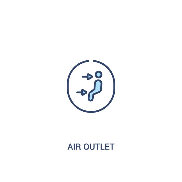 Air outlet concept 2 colored icon. simple line element illustrat — Stock Vector