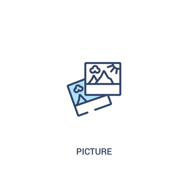 Koncepcja obrazu 2 kolorowa ikona. Prosta ilustracja elementu linii — Wektor stockowy