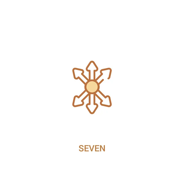 Sept concept 2 icône de couleur. illustration simple d'élément de ligne . — Image vectorielle