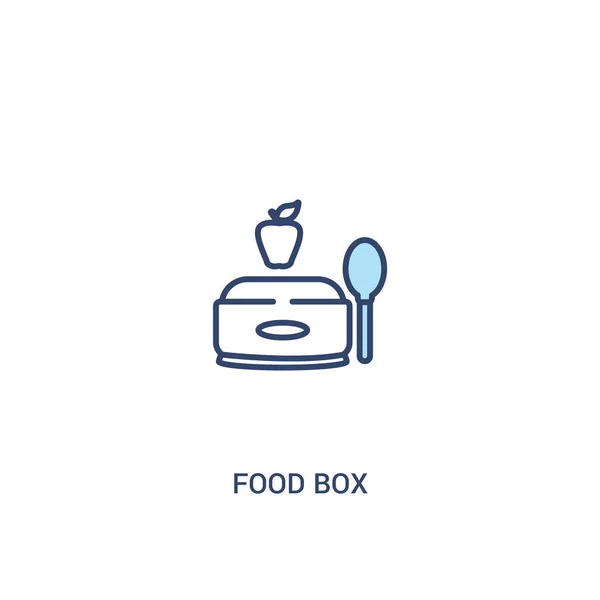 食品盒概念2彩色图标。简单线元素说明 — 图库矢量图片