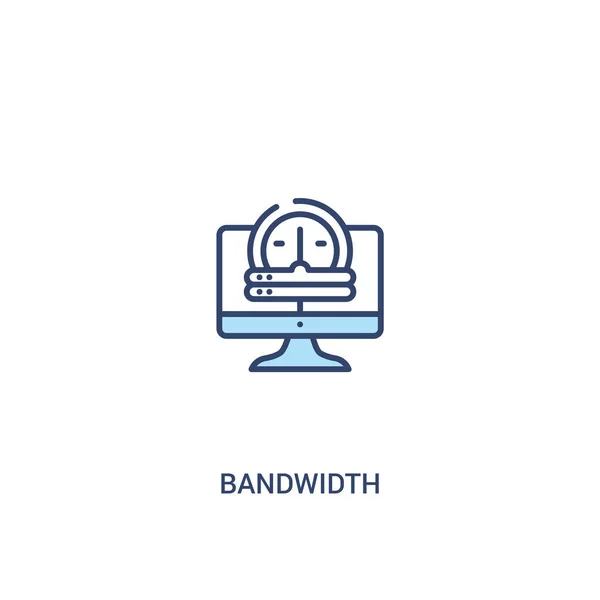 คอนเซ็ปต์แบนด์วิดท์ 2 สี องค์ประกอบของเส้นตรงธรรมดา illustrati — ภาพเวกเตอร์สต็อก