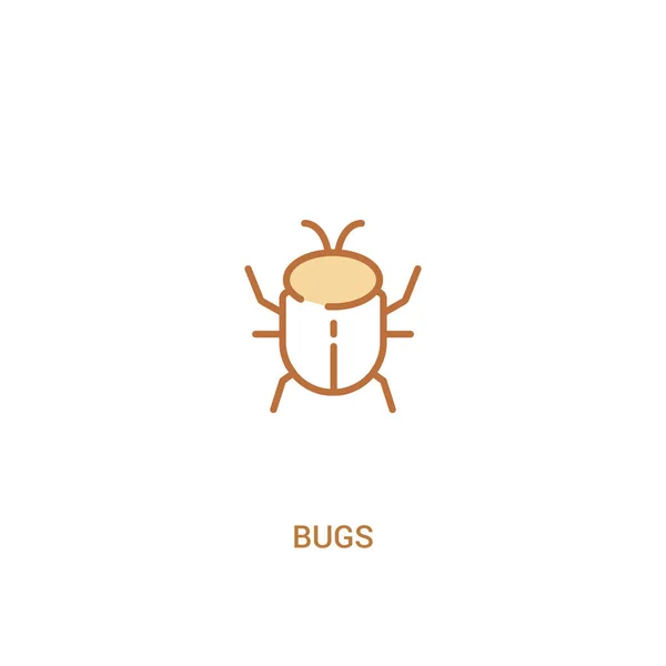 Bugs concept 2 colored icon. simple line element illustration. o — Stock Vector