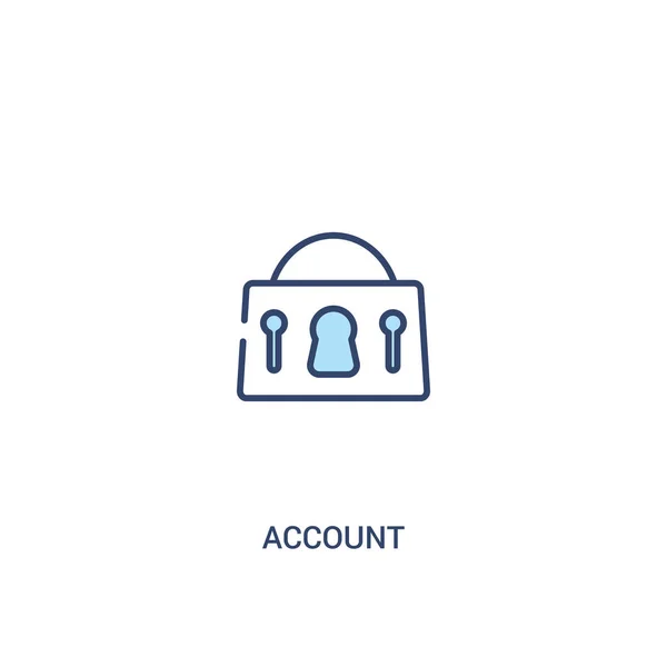 Account concept 2 gekleurd pictogram. eenvoudige illustratie van het lijn element — Stockvector