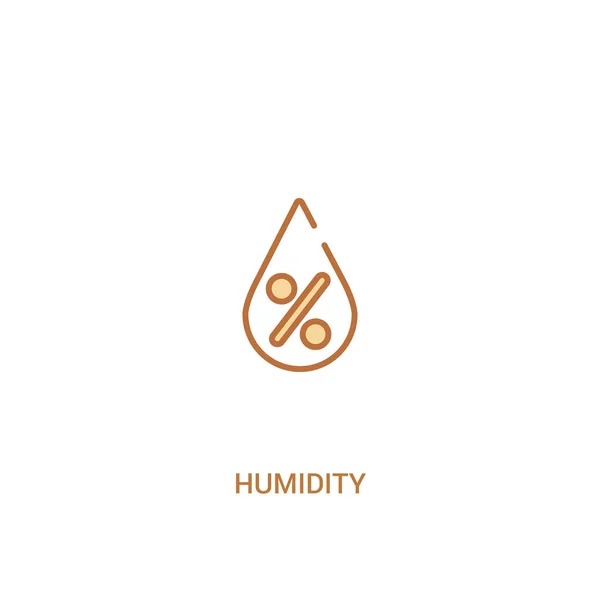 Humidity concept 2 colored icon. simple line element illustratio — Stock Vector