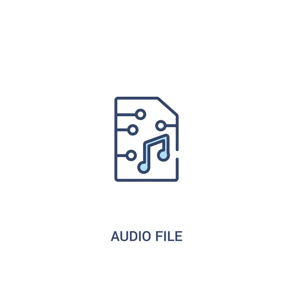 Audio File Concept 2 färgad ikon. enkelt linjeelement som illustrerar — Stock vektor
