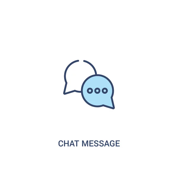 Conceito de mensagem de chat 2 ícone colorido. elemento de linha simples illustr — Vetor de Stock