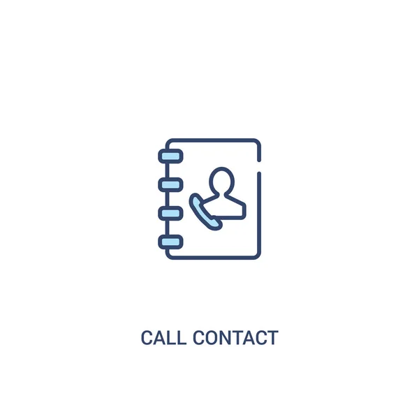 Bel contact concept 2 gekleurd icoon. eenvoudig lijn element illustr — Stockvector