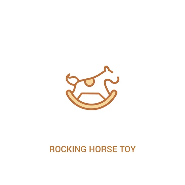 Houpací představa koňské hračky 2 Barevná ikona. jednoduchý prvek řádku Il — Stockový vektor