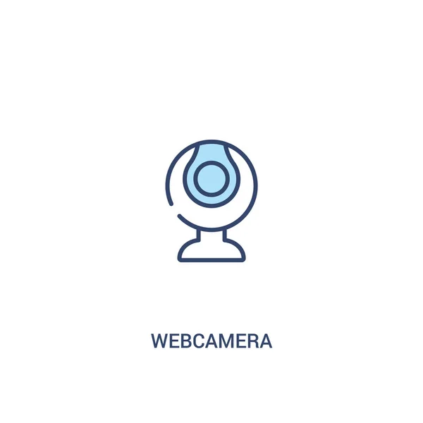 Concepto de cámara web 2 icono de color. elemento de línea simple illustrati — Vector de stock