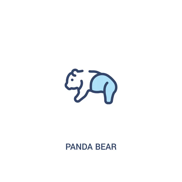 Panda bear concept 2 icona colorata. elemento di linea semplice illustrat — Vettoriale Stock