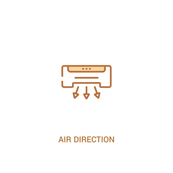 Koncepcja kierunku powietrza 2 kolorowa ikona. prosty element liniowy Illust — Wektor stockowy