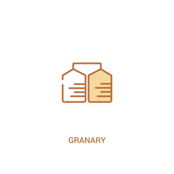 Granary Concept 2 färgad ikon. enkel illustration av linjeelement — Stock vektor