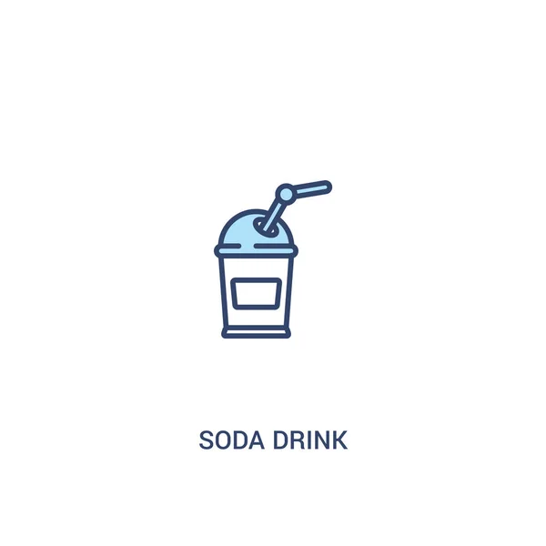 Soda drink concept 2 colored icon. simple line element illustrat — Stock Vector