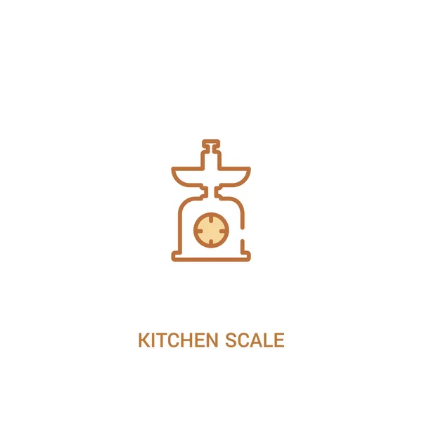 Keuken schaal concept 2 gekleurd pictogram. eenvoudig lijn element illust — Stockvector