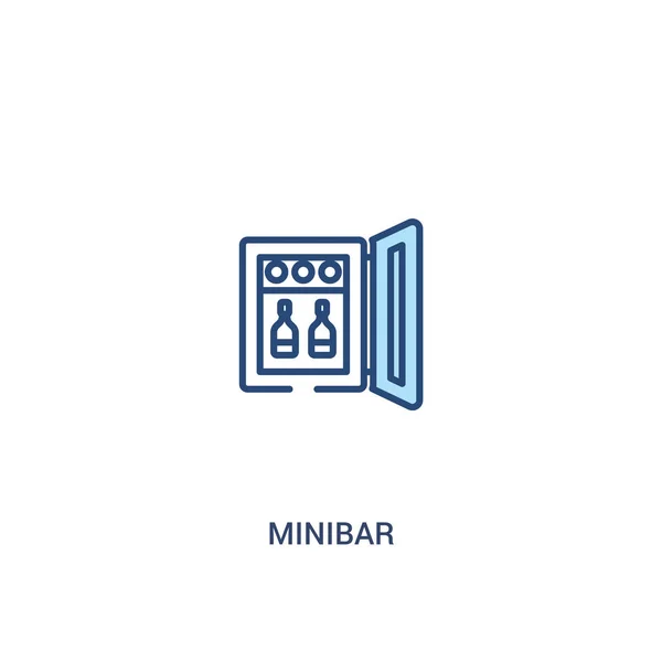 Minibar Concept 2 färgad ikon. enkel illustration av linjeelement — Stock vektor