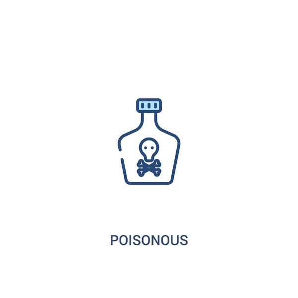 Δηλητηριώδης έννοια 2 έγχρωμο εικονίδιο. απλό στοιχείο γραμμής illustrati — Διανυσματικό Αρχείο