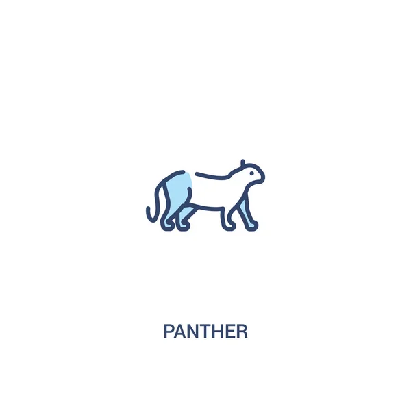 Koncept panter 2 Barevná ikona. jednoduchá čára, ilustrace — Stockový vektor