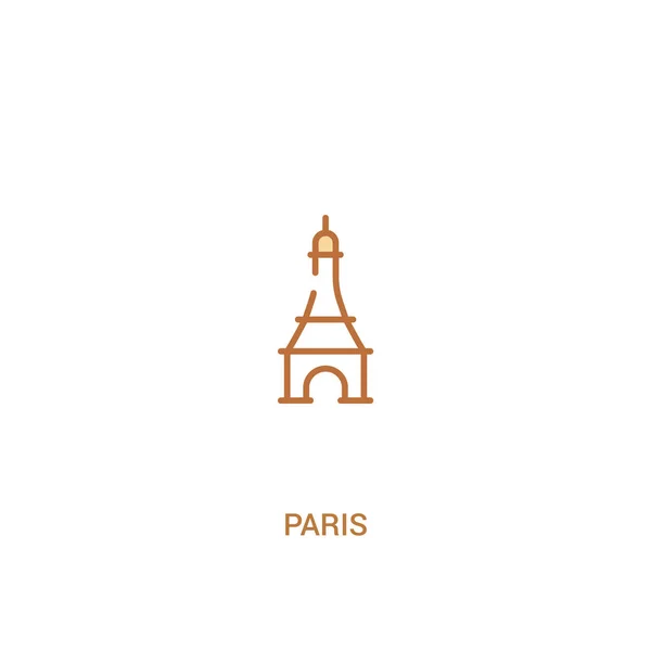 巴黎概念2彩色图标。简单线元素图. — 图库矢量图片