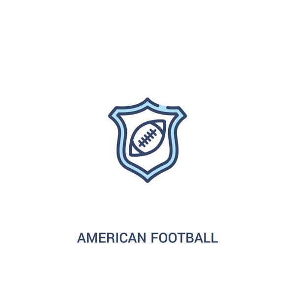 Американская футбольная команда эмблема концепции 2 цветной значок. простая — стоковый вектор