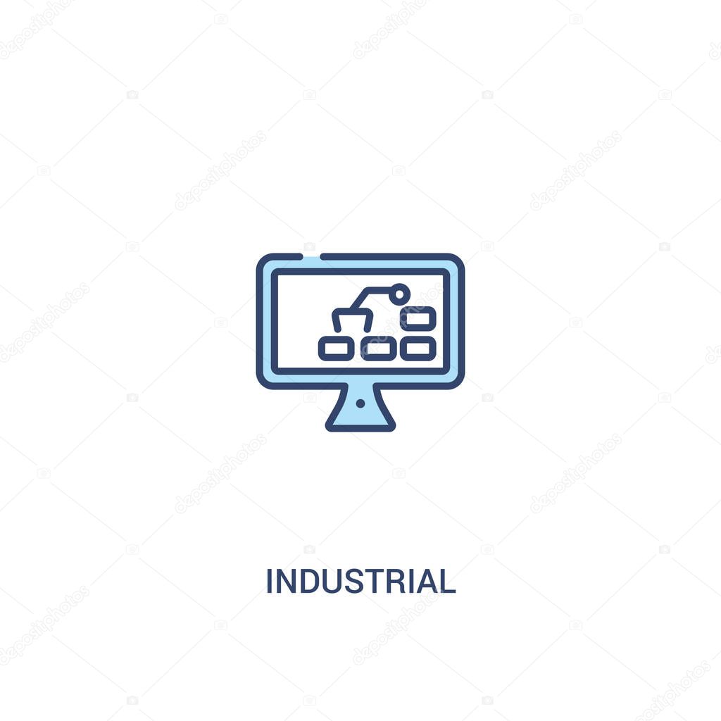 industrial concept 2 colored icon. simple line element illustrat