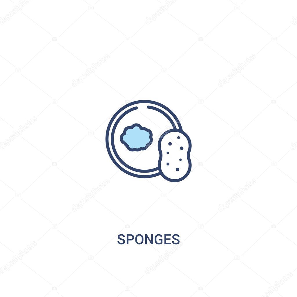 sponges concept 2 colored icon. simple line element illustration